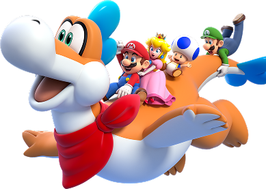 Creature with Mario and friends